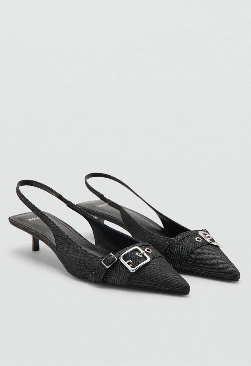 MANGO - Mecha slingback heel - navy