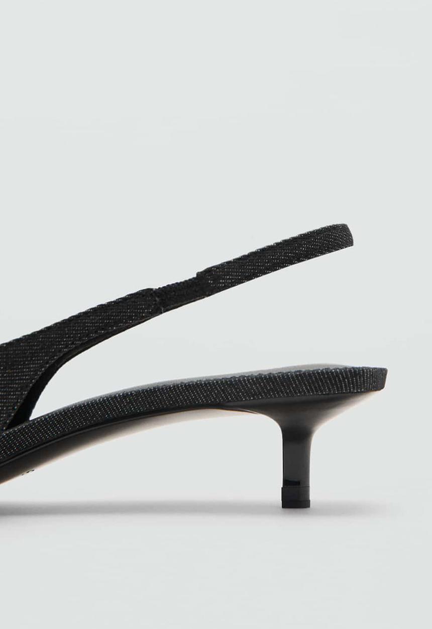MANGO - Mecha slingback heel - navy