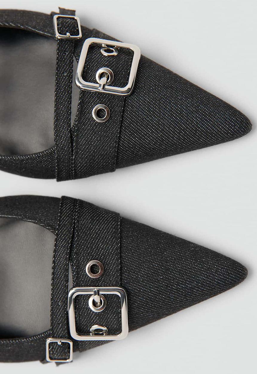 MANGO - Mecha slingback heel - navy