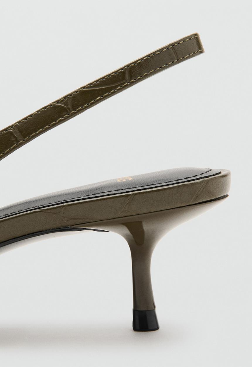 MANGO - Ball slingback heel - khaki