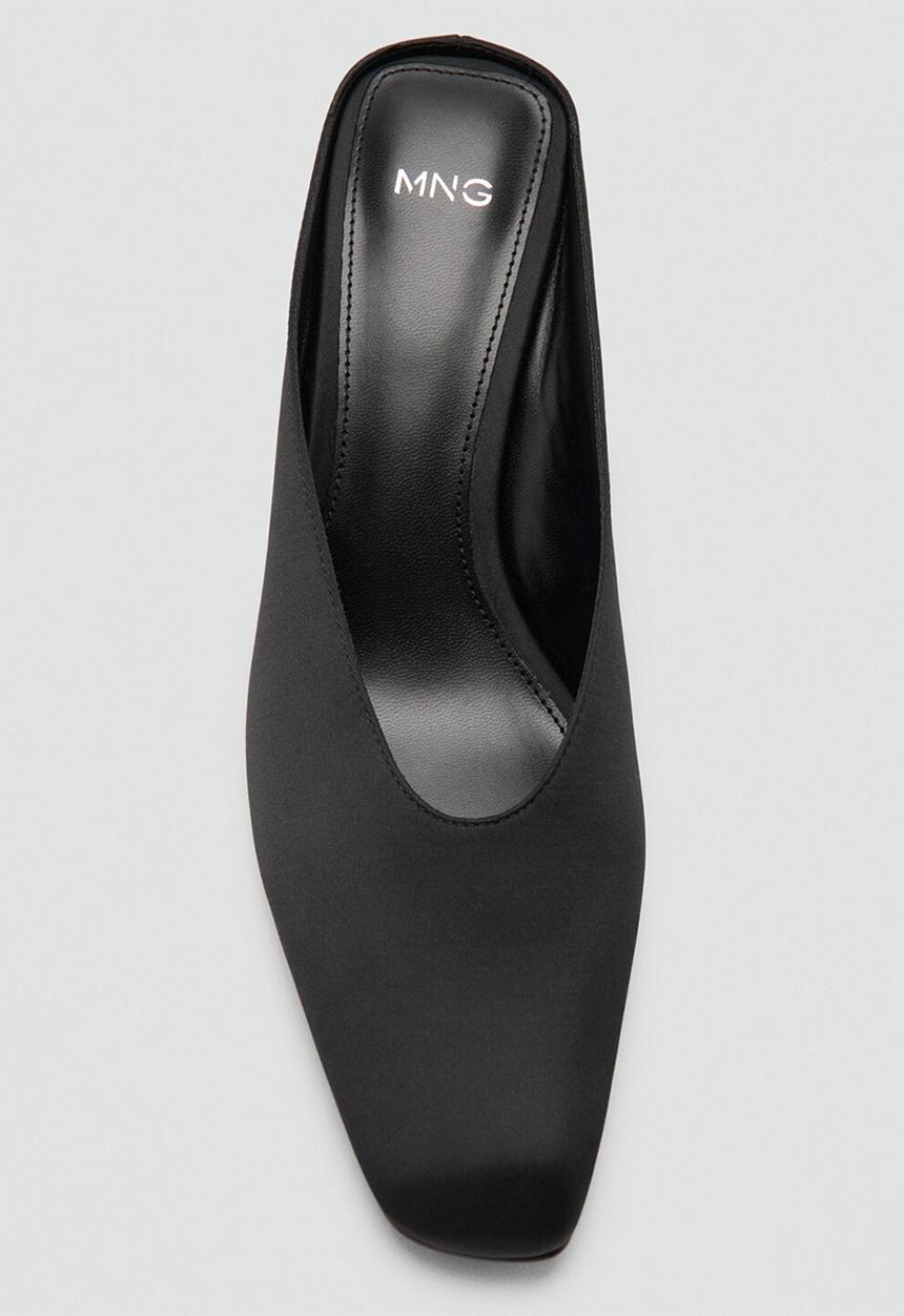 MANGO - Wedge mule - black