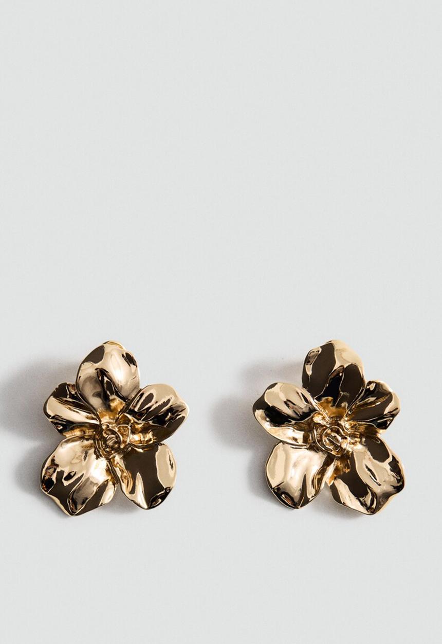 MANGO - Flor earrings - gold