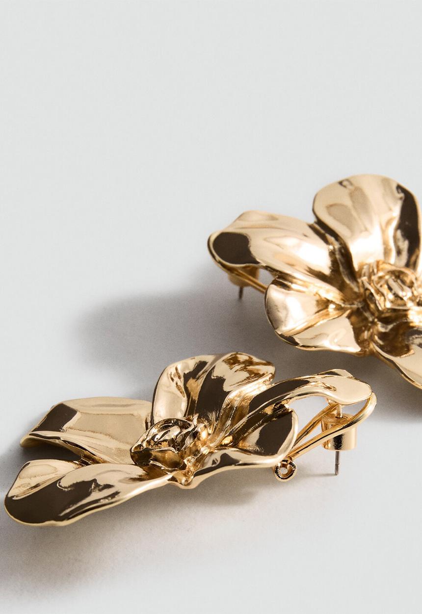 MANGO - Flor earrings - gold