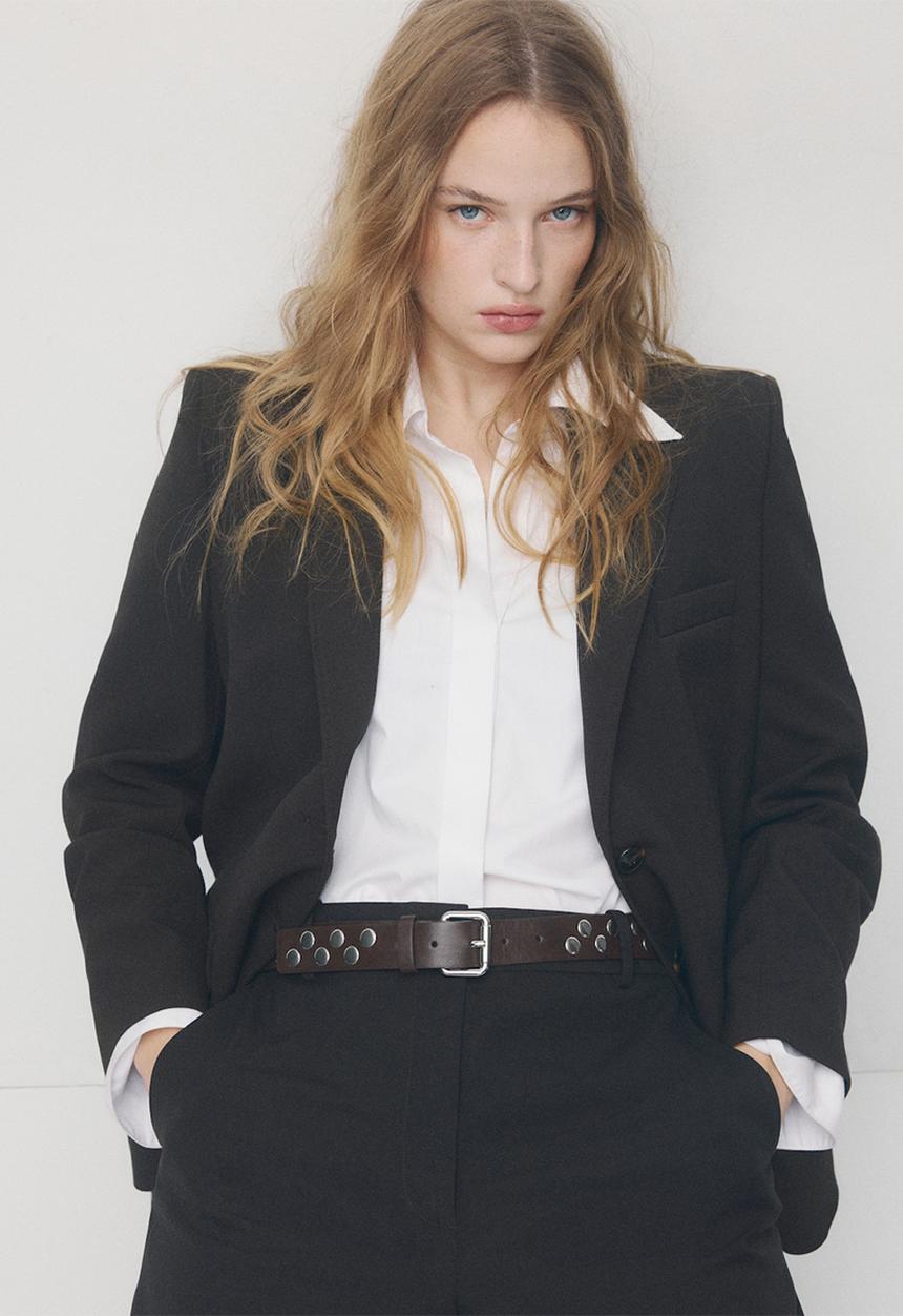 MANGO - Belt Nuno - Dark Brown