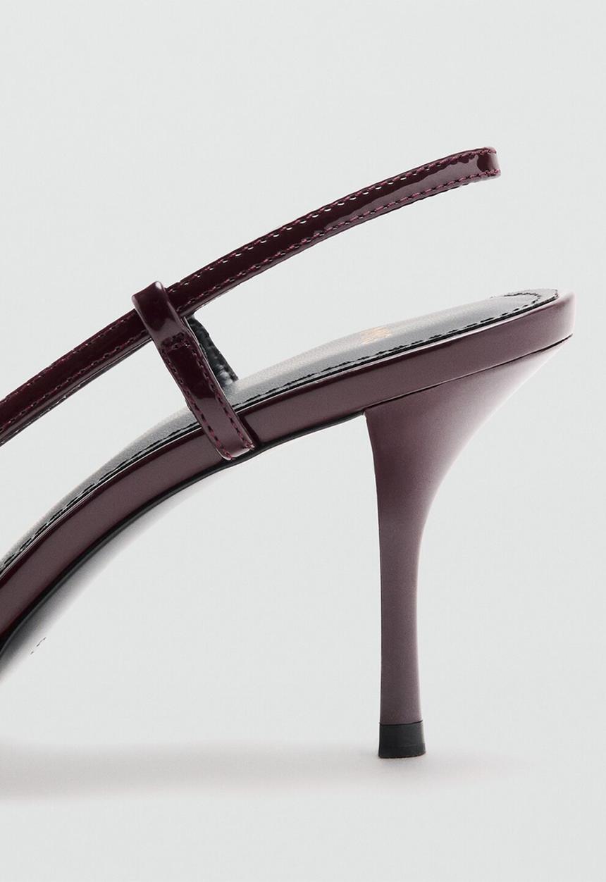 MANGO - Day stiletto slingback heel - dark red