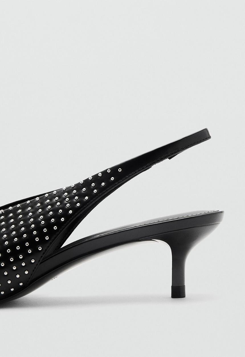 MANGO - Vis slingback heel - black