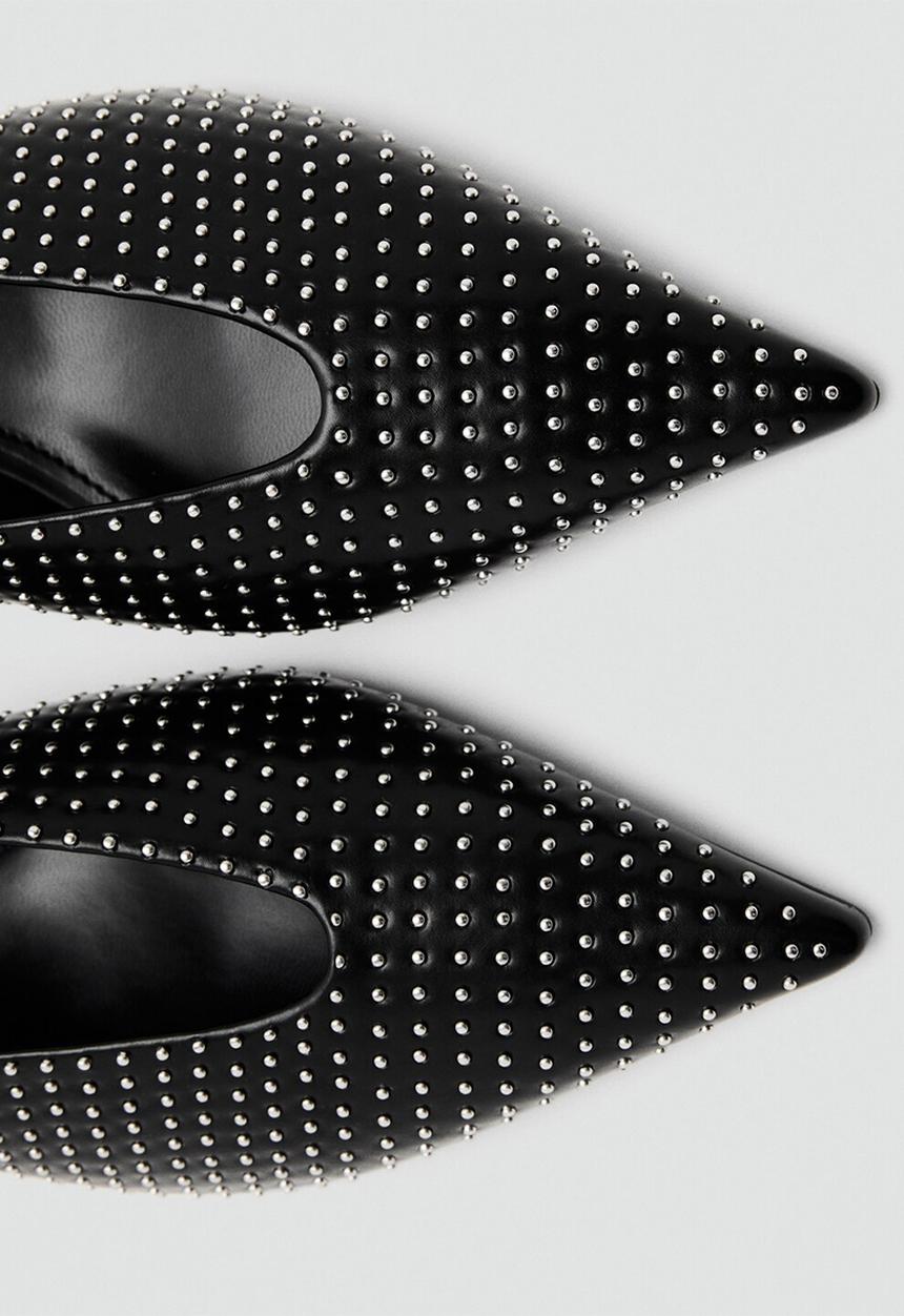 MANGO - Vis slingback heel - black