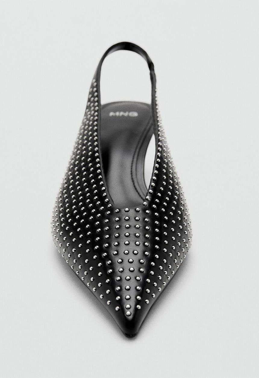MANGO - Vis slingback heel - black