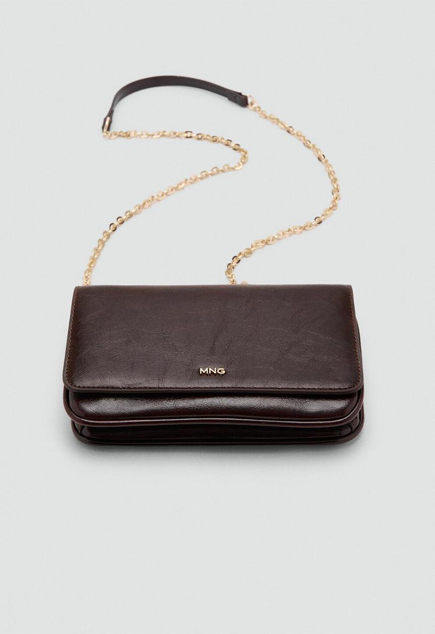 MANGO - Corina crossbody bag - dark red