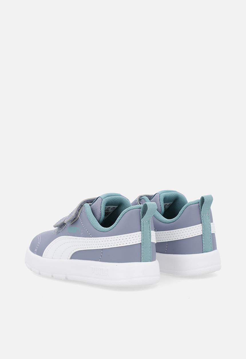 PUMA - Courtflex V3 V Inf - Grey Sky-Puma White-Baltic Sea Blue