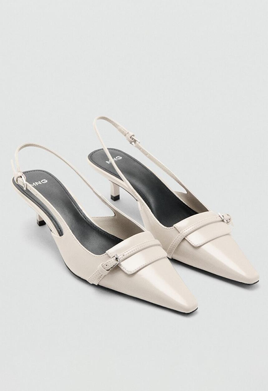 MANGO - Pocket stiletto slingback heel - light beige