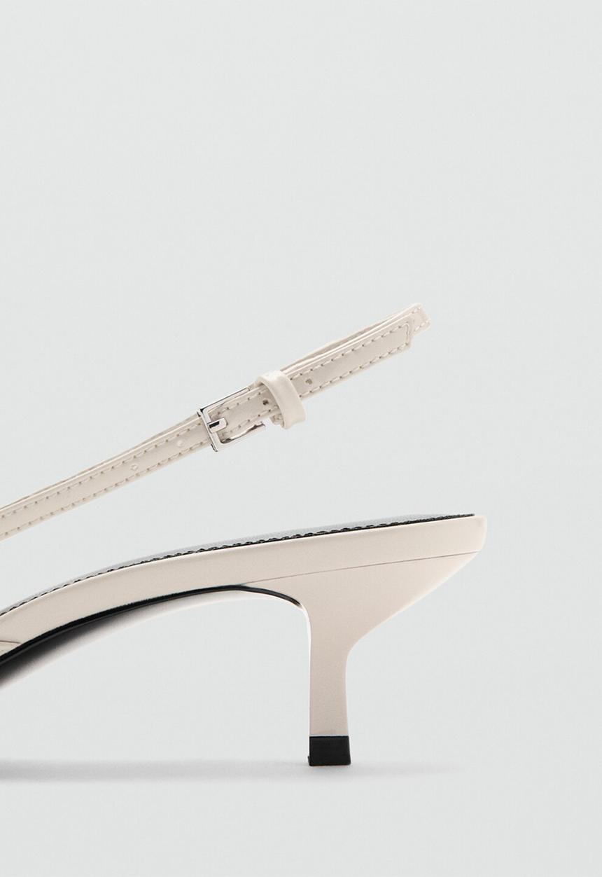 MANGO - Pocket stiletto slingback heel - light beige