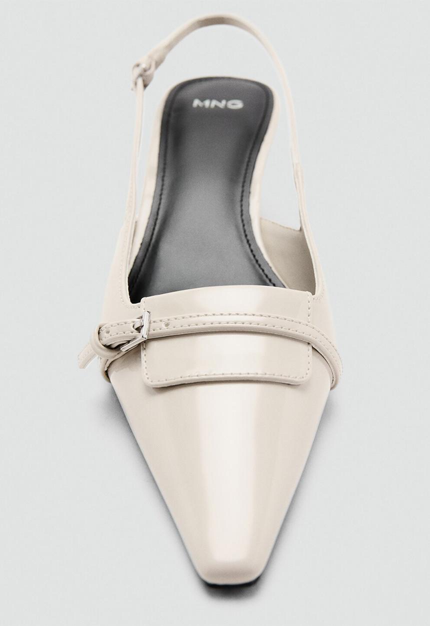 MANGO - Pocket stiletto slingback heel - light beige