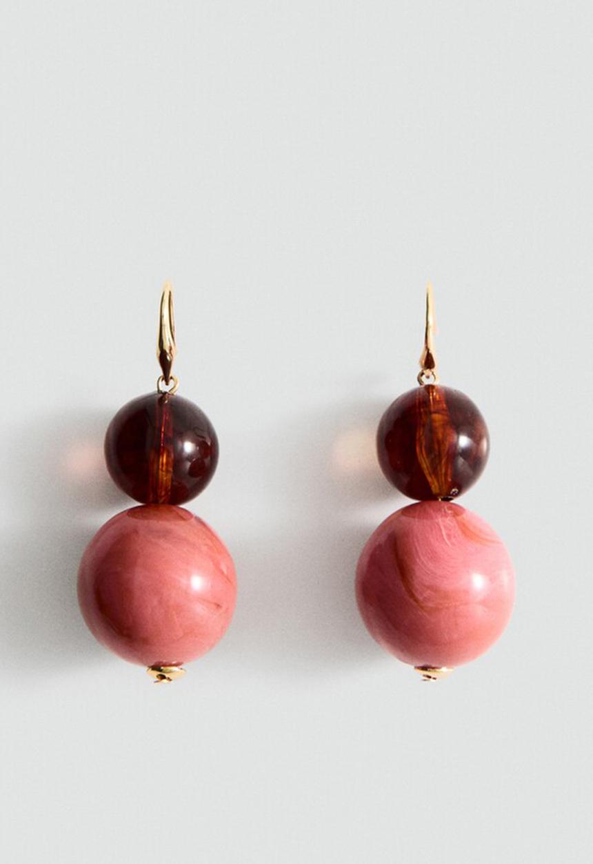 MANGO - Filo earrings - light pink