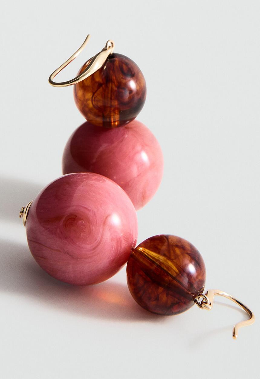 MANGO - Filo earrings - light pink