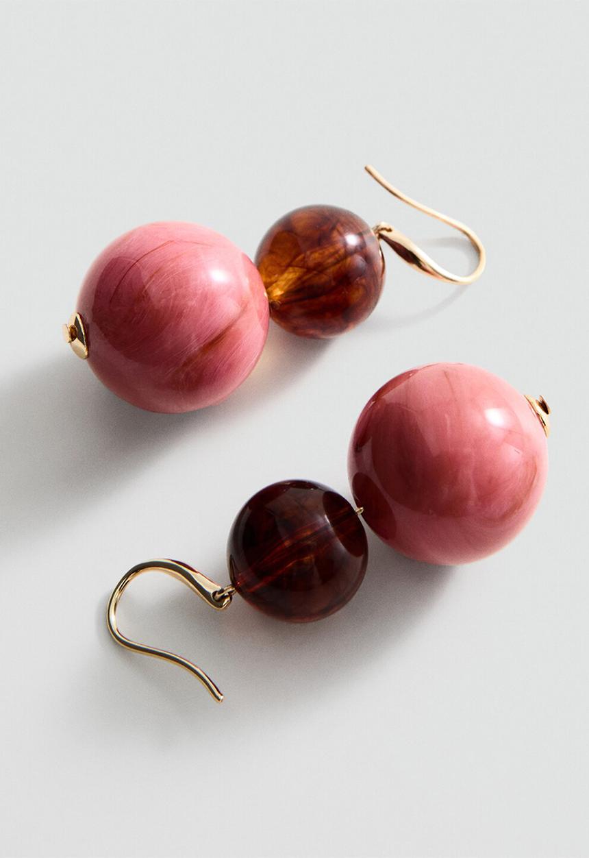 MANGO - Filo earrings - light pink