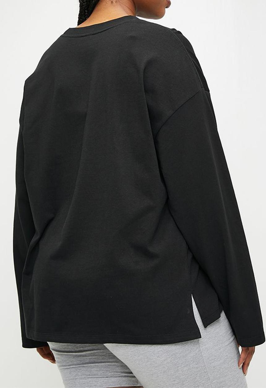 Cotton On - Plus Long Sleeve Crew - Black