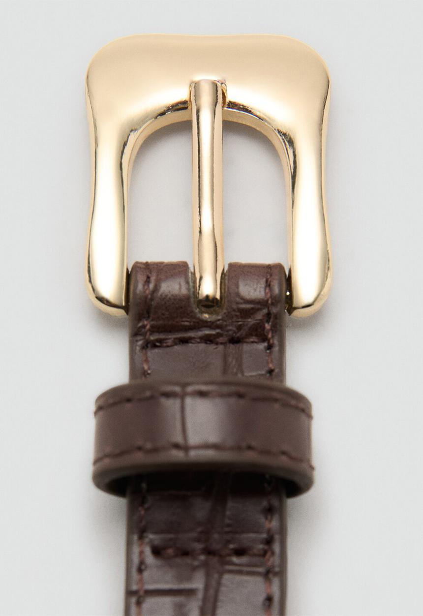 MANGO - Fini belt - dark brown