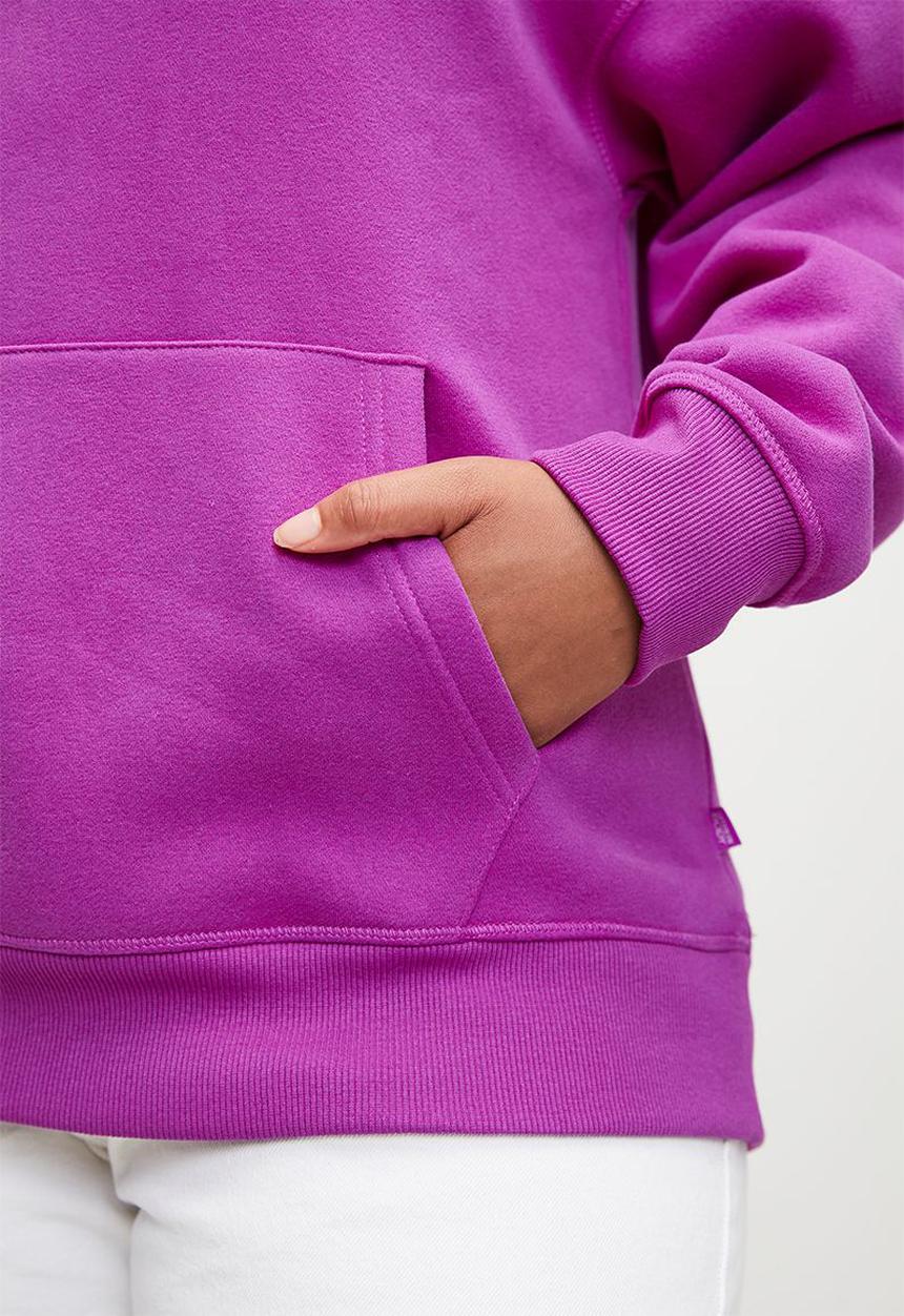 Cotton On - Plus Plush Premium Graphic Hoodie - Passion Plum/Heritage Wellness Club