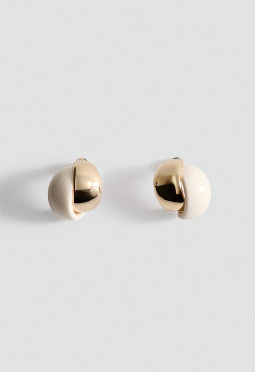MANGO - Faith earrings - light beige