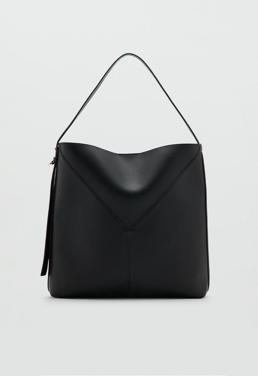 MANGO - Cortado tote bag - black