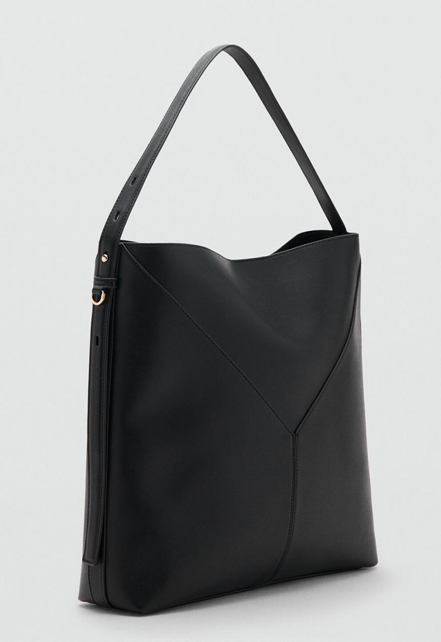 MANGO - Cortado tote bag - black