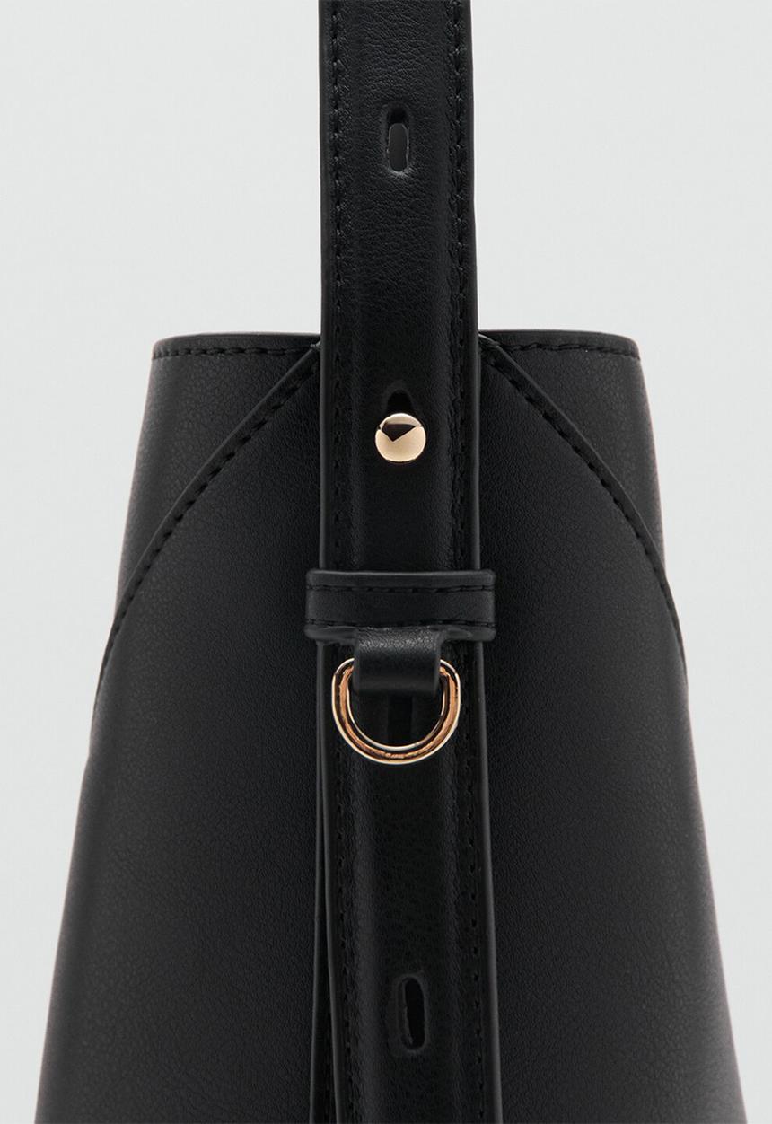 MANGO - Cortado tote bag - black