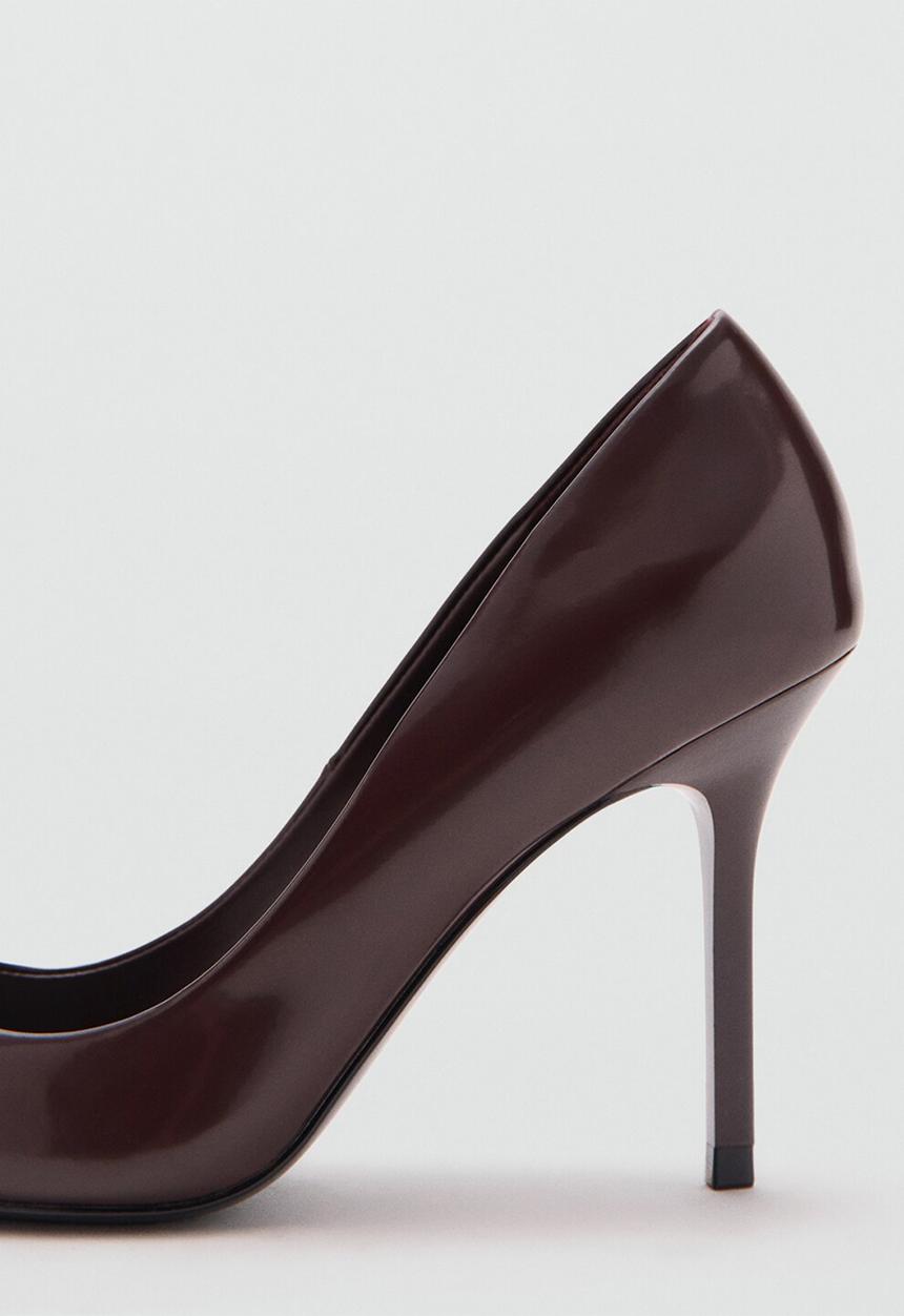 MANGO - Punt stiletto court heel - dark brown