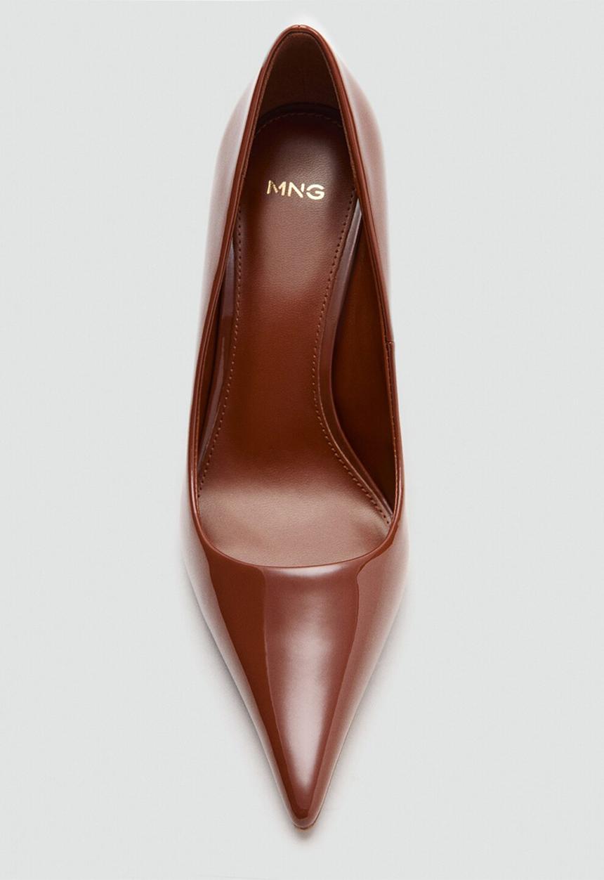 MANGO - Punt stiletto court heel - dark brown
