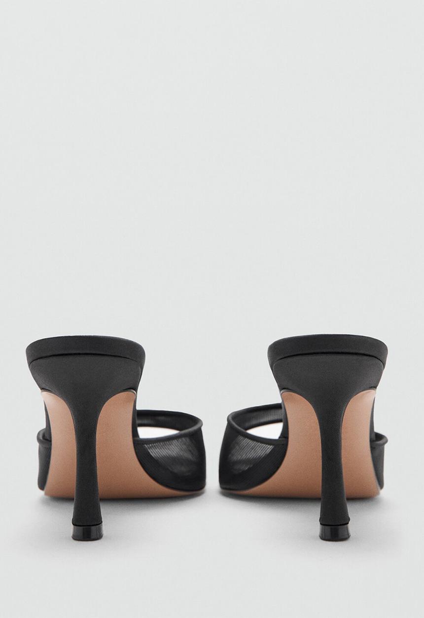 MANGO - Pepym1 stiletto mule heel - black