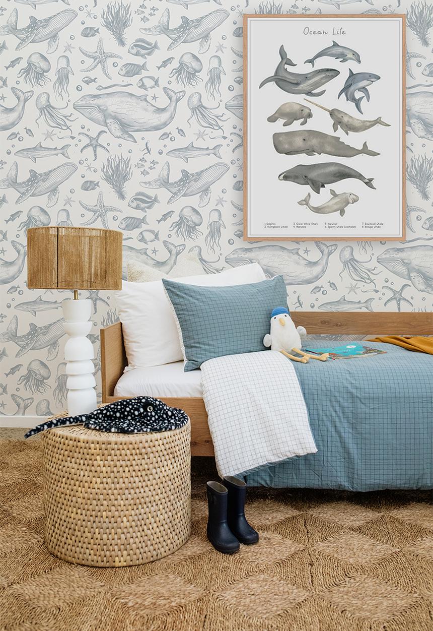 Phlo Studio - Ocean Washed Cotton Duvet Set - Blue