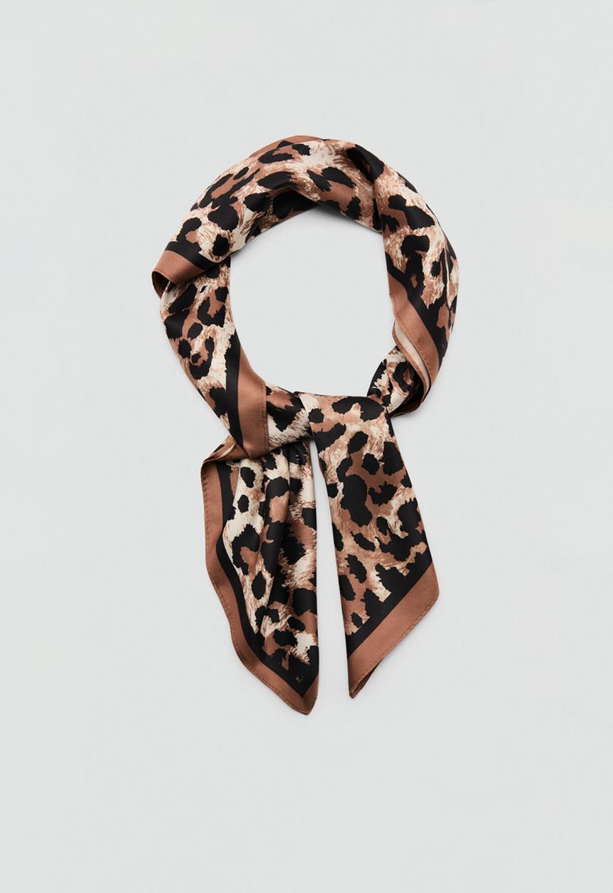 MANGO - Leona neckerchief - brown