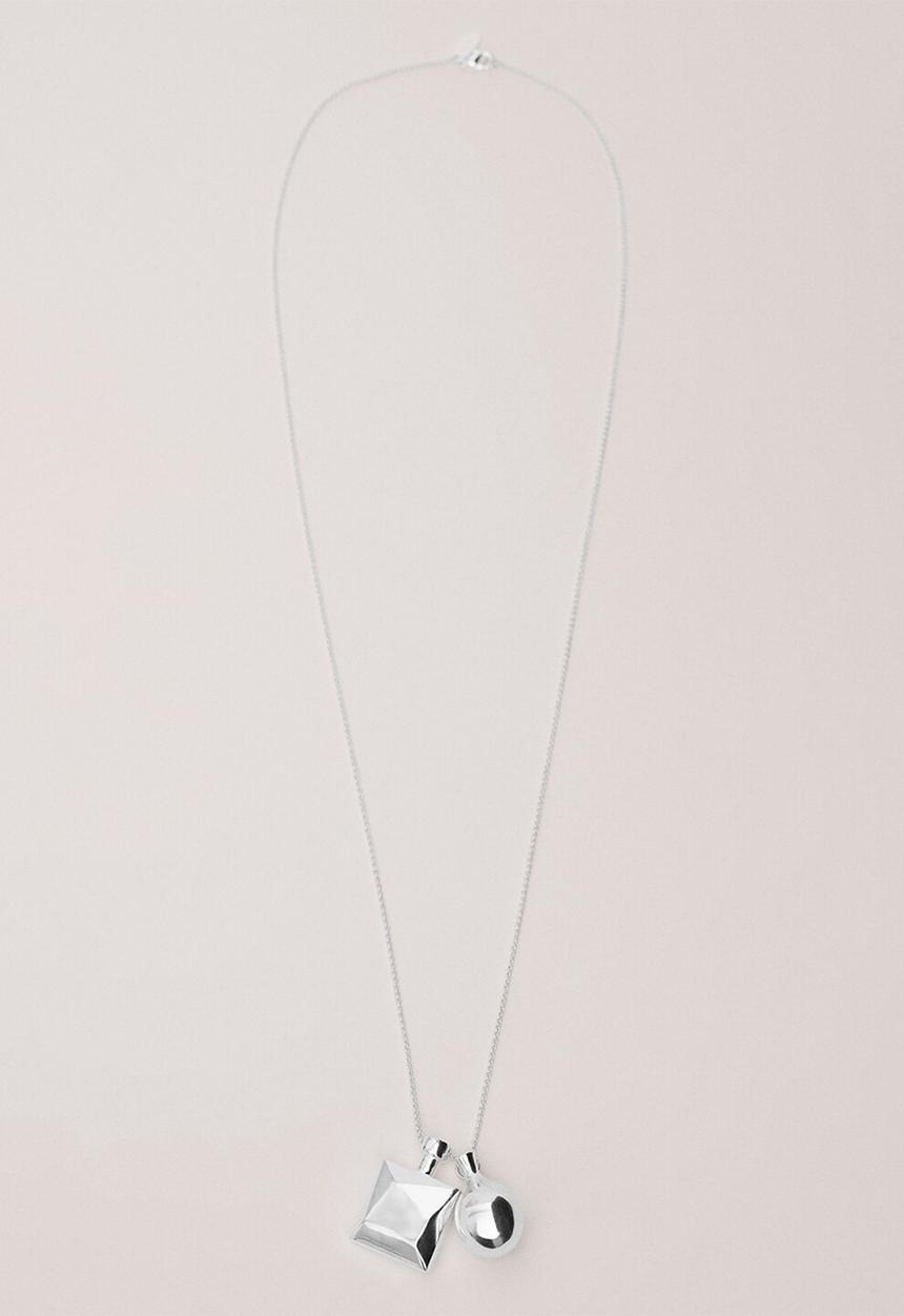 MANGO - Bottle necklace - silver