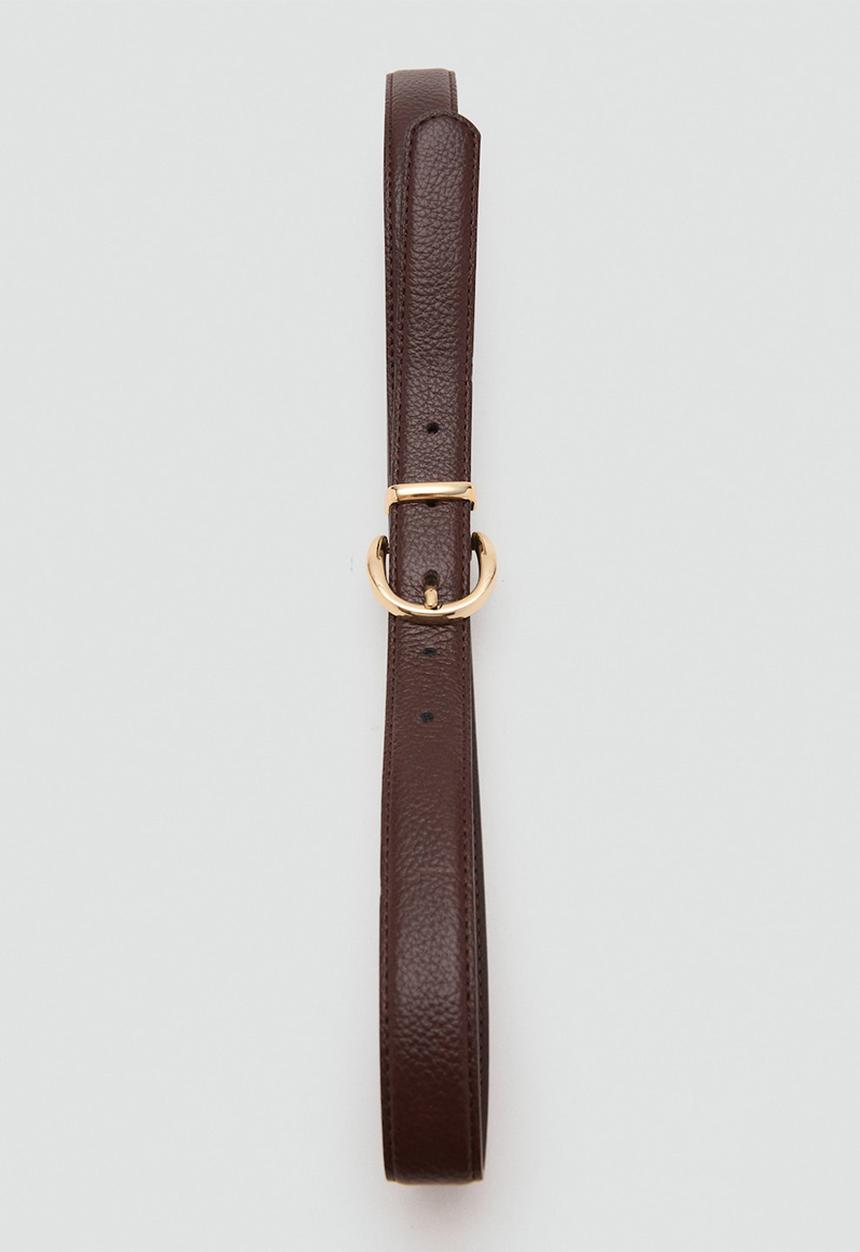 MANGO - Laminas belt - dark brown