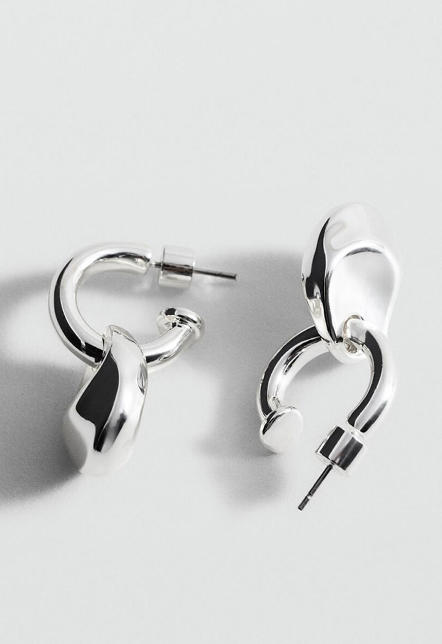 MANGO - Elena earrings - silver