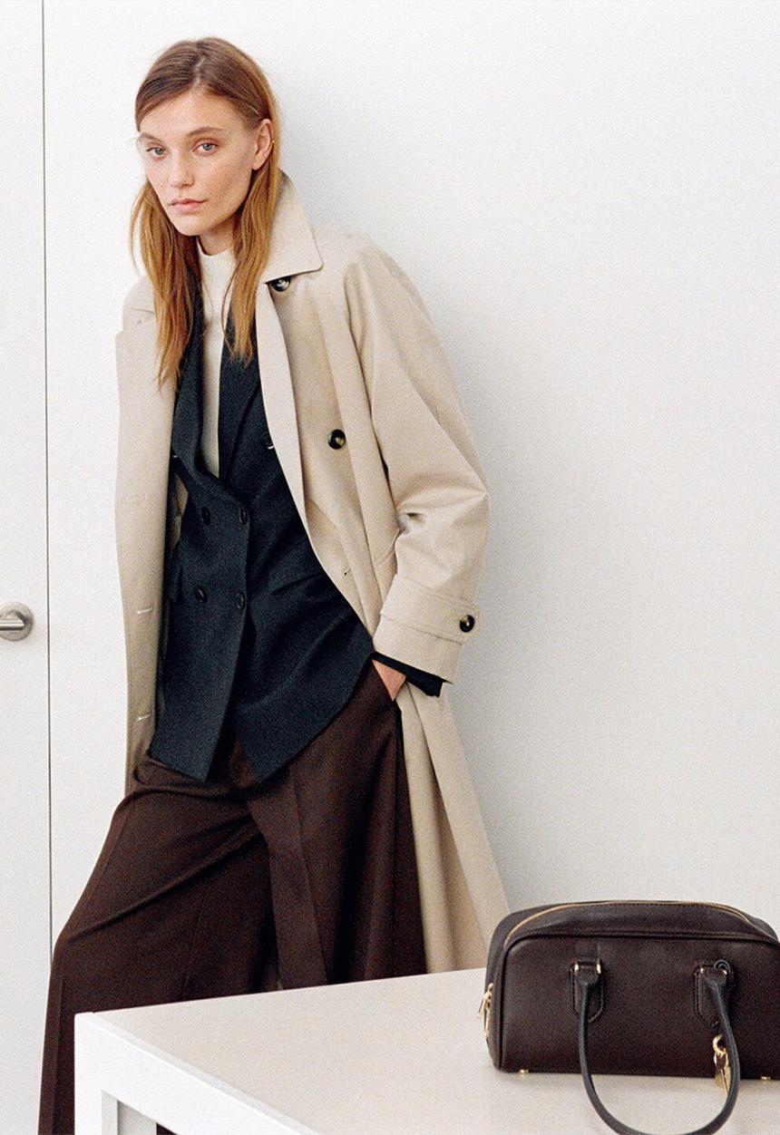 MANGO - Cadiz bowling bag - dark brown
