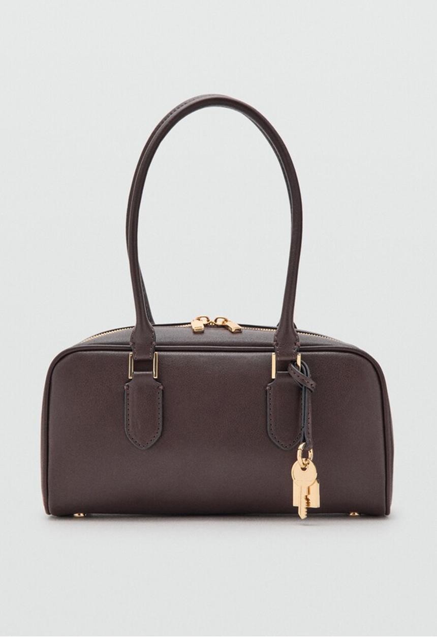 MANGO - Cadiz bowling bag - dark brown