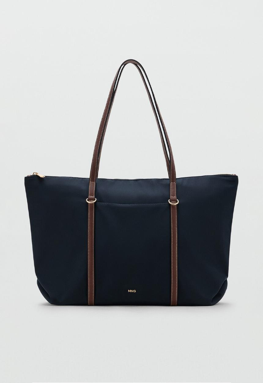 MANGO - Cobalt tote bag - navy