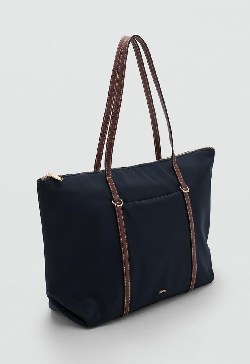 MANGO - Cobalt tote bag - navy