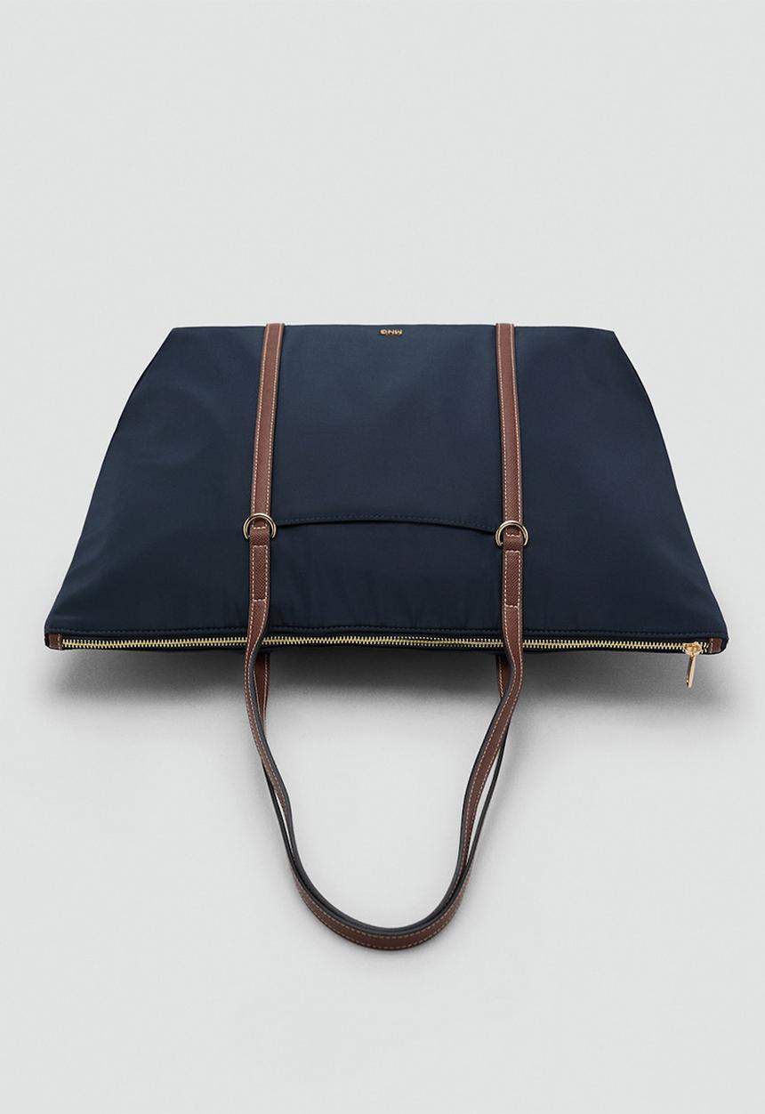 MANGO - Cobalt tote bag - navy