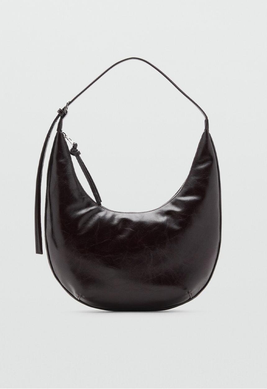 MANGO - Fortuna shoulder bag - dark brown