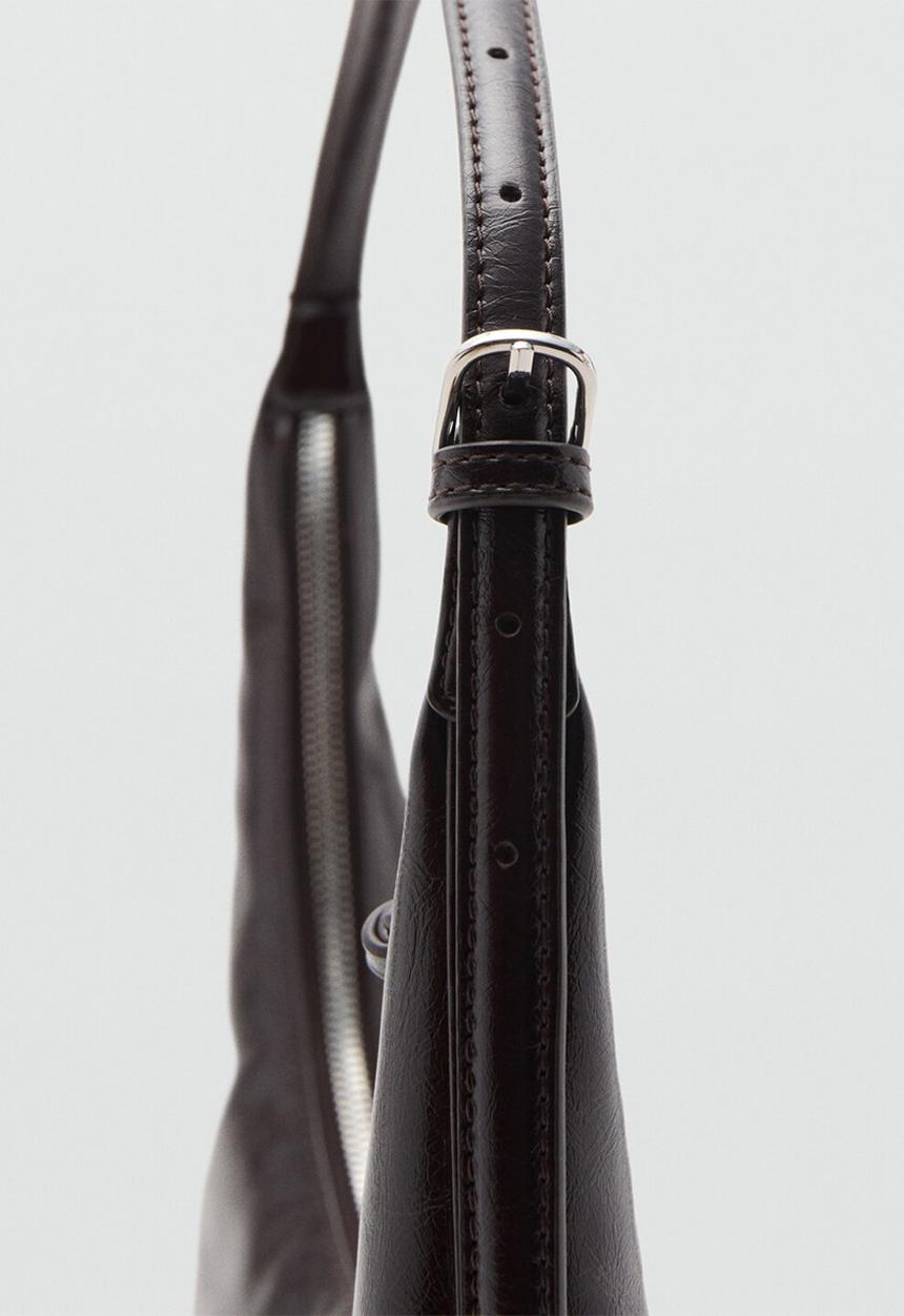 MANGO - Fortuna shoulder bag - dark brown
