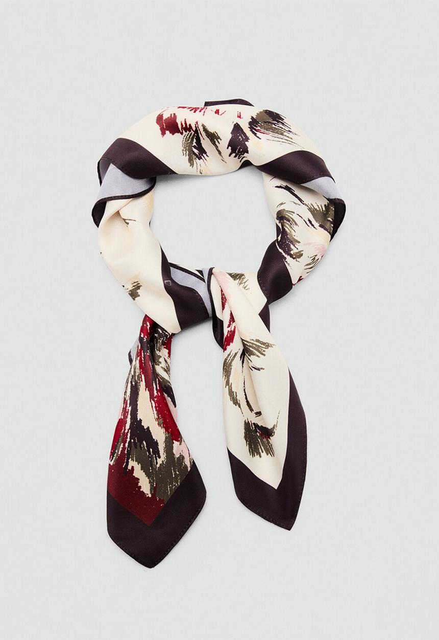 MANGO - Garo neckerchief - dark red