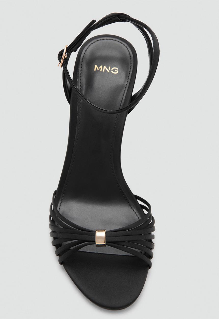 MANGO - serana 1 ankle strap heel - black