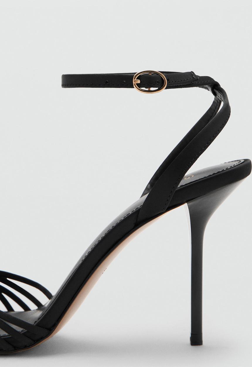 MANGO - serana 1 ankle strap heel - black
