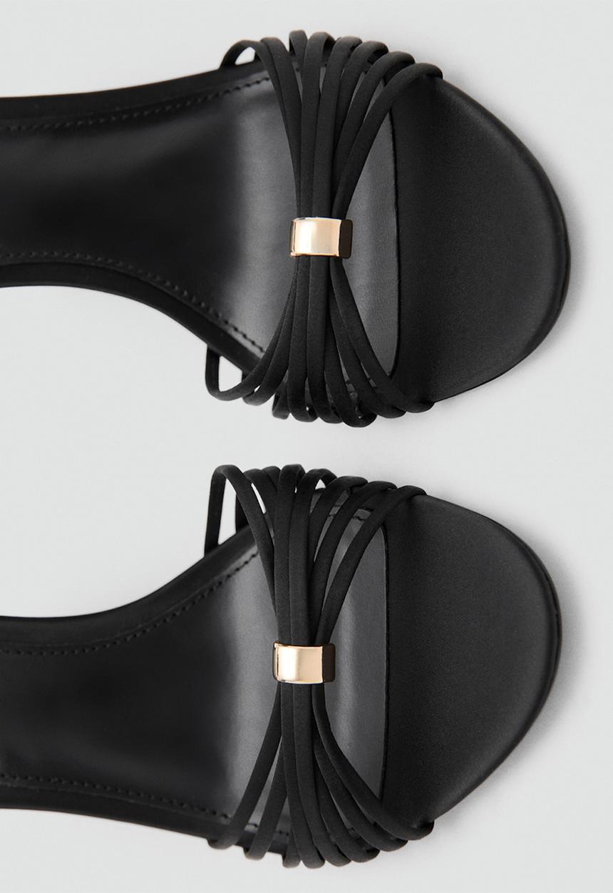 MANGO - serana 1 ankle strap heel - black