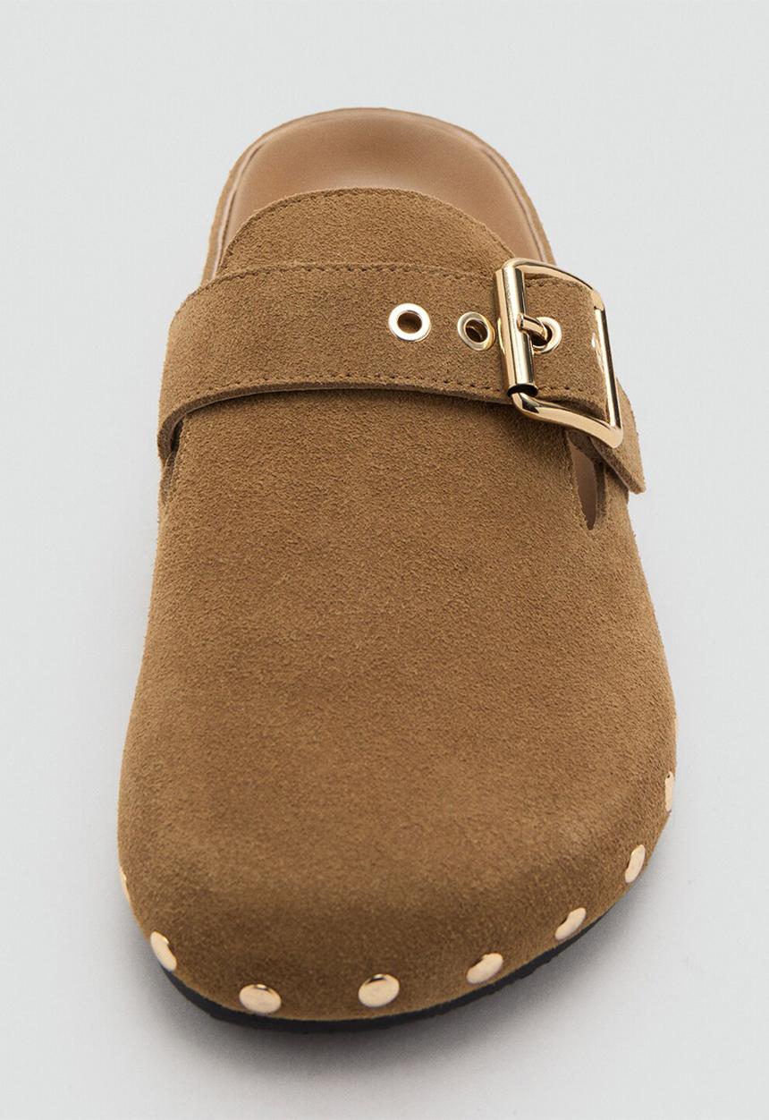 MANGO - Ken suede clog mule - light/pastel brown