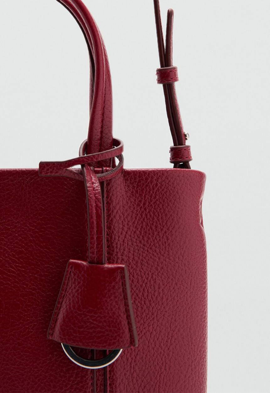 MANGO - Gracia tote bag - red