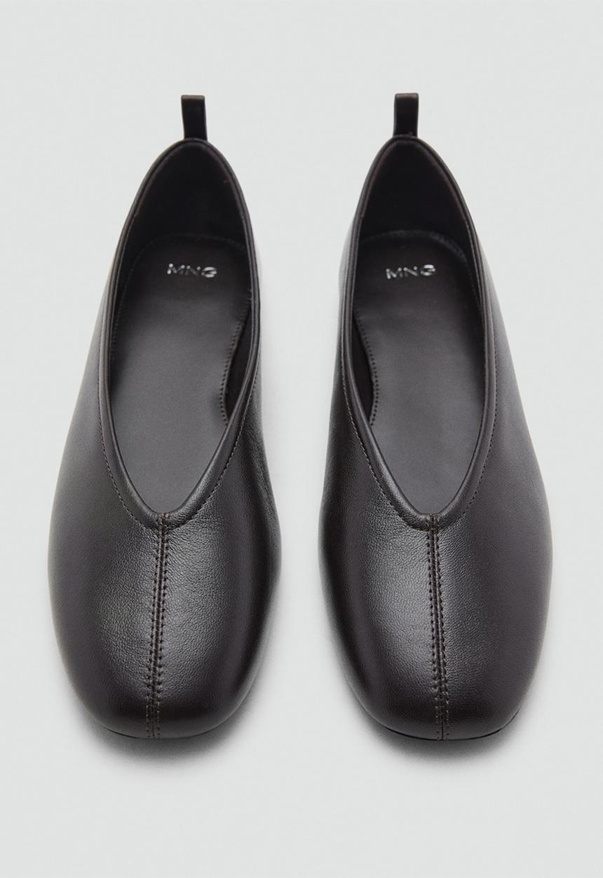 MANGO - Pulsa leather pump - dark brown