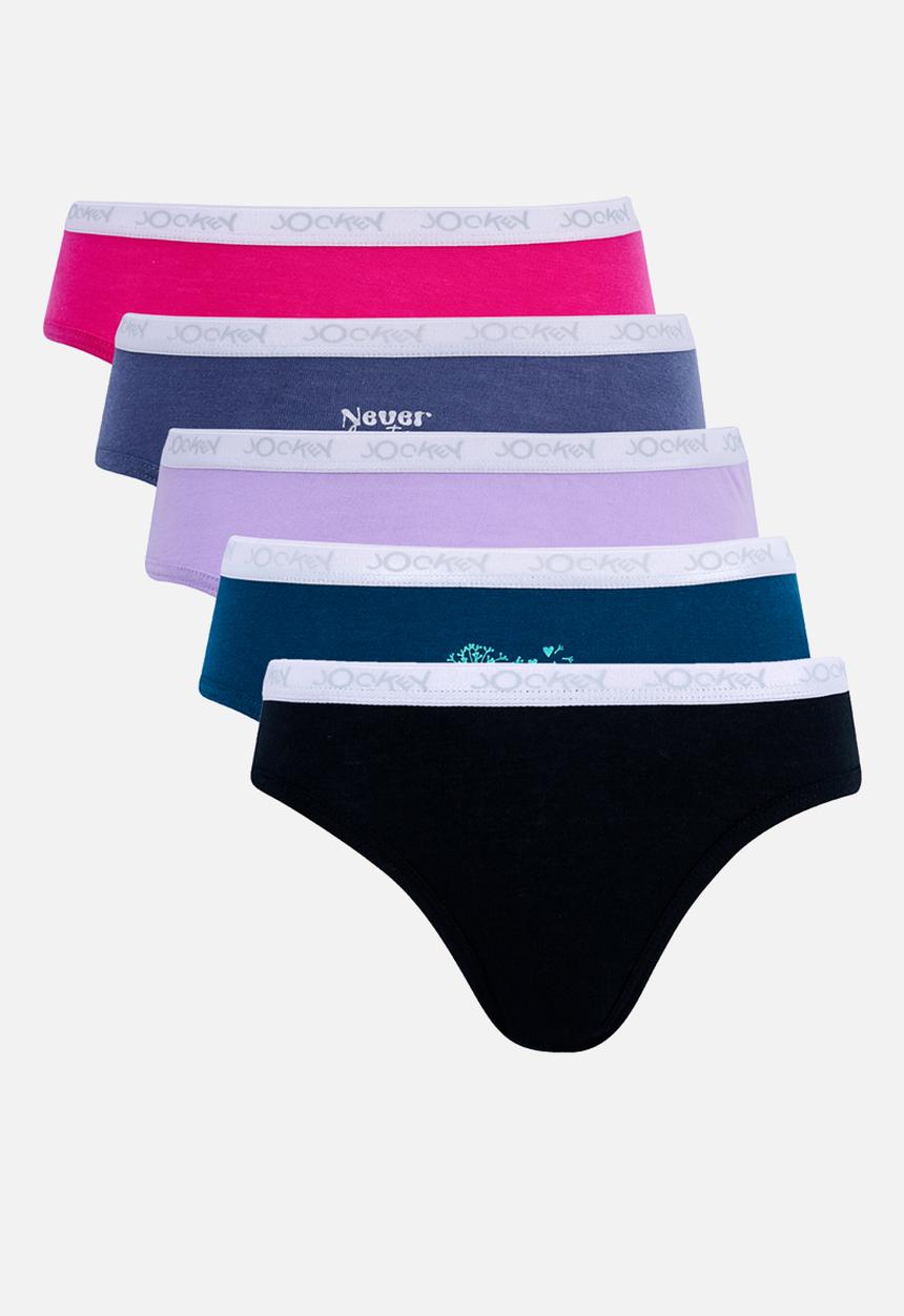 Jockey - 5 Pack Girls Print French Cut - Multi